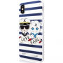 Karl Lagerfeld Sailor Stripes pokrowiec do iPhone X - czarny