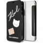 Karl Lagerfeld Pins Book pokrowiec do iPhone X - czarny