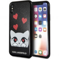 Karl Lagerfeld Original faceplate pokrowiec do iPhone X - czarny