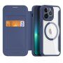 Etui z klapką DUX DUCIS Skin X z MagSafe dla iPhone 13 Pro - ciemnoniebieski