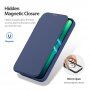 Etui z klapką DUX DUCIS Skin X z MagSafe dla iPhone 13 Pro - ciemnoniebieski