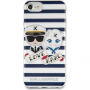 Karl Lagerfeld Sailor Stripes pokrowiec do iPhone SE (2020/2022) / 8 / 7 - czarny