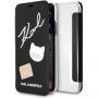 Karl Lagerfeld Pins Book pokrowiec do iPhone SE (2020/2022) / 8 / 7 - czarny