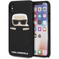 Karl Lagerfeld Sneaky Karl pokrowiec do iPhone X - czarny