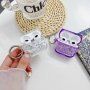 Przezroczyste opakowanie z brokatem dla AirPods 3 - fioletowy