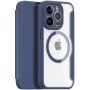 Etui z klapką DUX DUCIS Skin X z MagSafe dla iPhone 13 Pro - ciemnoniebieski