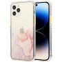 Etui marmurowe odporne na zarysowania do iPhone 14 Pro Max - różowy