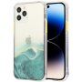 Etui marmurowe odporne na zarysowania do iPhone 14 Pro Max - turkusowy