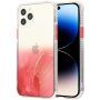 Etui marmurowe odporne na zarysowania do iPhone 14 Pro Max - czerwony