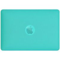 Matowa, przezroczysty pokrowiec z wysuwaną podstawką dla MacBook Air 13" (A2681 / A3113 / A3240) - turkusowy