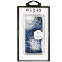Guess Liquid Glitter etui do iPhone SE (2020/2022) / 8 / 7 - srebrno-niebieskie