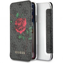 Guess 4G Flower Desire Book pokrowiec do iPhone X - szary