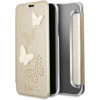 Guess Studs and Sparkle Book pokrowiec do iPhone X - beżowy