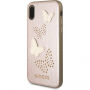 Guess Studs and Sparkle etui do iPhone X - różowo-złote