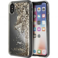 Guess Liquid Glitter pokrowiec do iPhone X - złoty