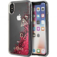 Guess Liquid Glitter pokrowiec do iPhone X - czerwony