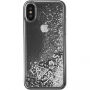 Guess Liquid Glitter pokrowiec do iPhone X - srebrny