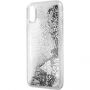 Guess Liquid Glitter pokrowiec do iPhone X - srebrny