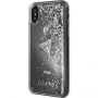 Guess Liquid Glitter pokrowiec do iPhone X - srebrny
