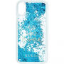 Guess Liquid Glitter etui tylne do iPhone X - niebieskie