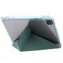 Etui z przezroczystym tyłem i podstawką origami dla iPad Pro 12,9" (2018-2022) - naftowy