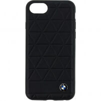 BMW Hexagon pokrowiec skórzany do iPhone SE (2020/2022) / 8 / 7 - czarny