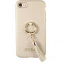 Guess Saffiano Ring pokrowiec do iPhone SE (2020/2022) / 8 / 7 - beżowy