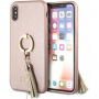 Guess Saffiano Ring pokrowiec do iPhone X - różowy