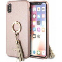 Guess Saffiano Ring pokrowiec do iPhone X - różowy