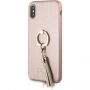 Guess Saffiano Ring pokrowiec do iPhone X - różowy