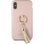 Guess Saffiano Ring pokrowiec do iPhone X - różowy