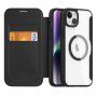 Etui z klapką DUX DUCIS Skin X z MagSafe dla iPhone 15 Plus - czarne