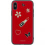 Guess Iconic pokrowiec do iPhone X - czerwony