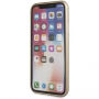 Guess Saffiano Butterfly etui do iPhone X - różowo-złote