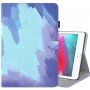 Pokrowiec z akwarelowym wzorem i miejscem na karty do iPad mini 1 / 2 / 3 / 4 / 5 - niebieskie
