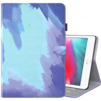 Pokrowiec z akwarelowym wzorem i miejscem na karty do iPad mini 1 / 2 / 3 / 4 / 5 - niebieskie