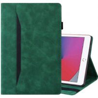Elegancki pokrowiec z miejscem na karty dla iPad mini 1 / 2 / 3 / 4 / 5 - ciemnozielony