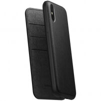 Nomad Folio Leather case pokrowiec do Apple iPhone XS / X - czarny