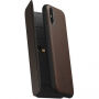 Nomad Folio Leather Tri-Fold pokrowiec do Apple iPhone XS / X - brązowy