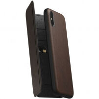 Nomad Folio Leather Tri-Fold pokrowiec do Apple iPhone XS Max - brązowy