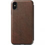 Nomad Folio Leather Tri-Fold pokrowiec do Apple iPhone XS Max - brązowy