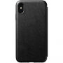 Nomad Folio Leather case pokrowiec do Apple iPhone XS Max - czarny