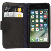 Decoded Leather Wallet pokrowiec do Apple iPhone SE (2016) / 5S - czarny