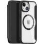 Etui z klapką DUX DUCIS Skin X z MagSafe dla iPhone 15 - czarne