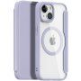 Etui z klapką DUX DUCIS Skin X z MagSafe dla iPhone 15 - fioletowy
