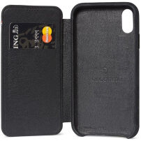 Decoded Leather Slim Wallet pokrowiec do Apple iPhone XS Max - czarny