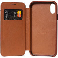 Decoded Leather Slim Wallet pokrowiec do Apple iPhone XS Max - brązowy