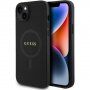Guess Saffiano pokrowiec z Magsafe dla iPhone 15 Plus - czarny