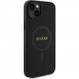 Guess Saffiano pokrowiec z Magsafe dla iPhone 15 Plus - czarny