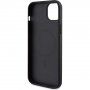 Guess Saffiano pokrowiec z Magsafe dla iPhone 15 Plus - czarny